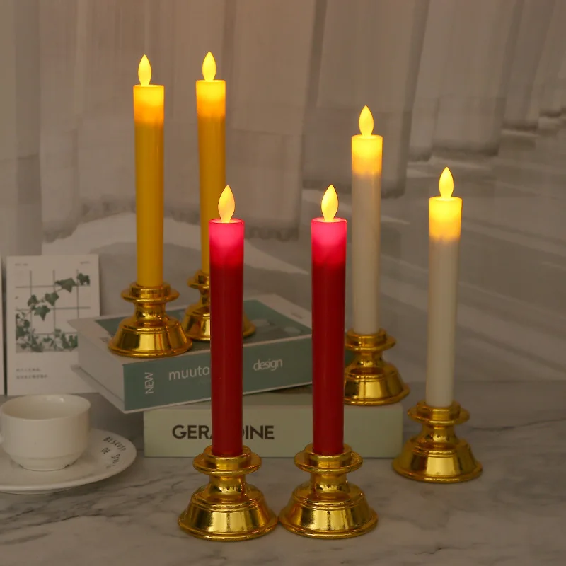 LED Electronic Candle Light, Usb Plug-In Swinging Wick Simulation Candle, Wedding Church Decoration