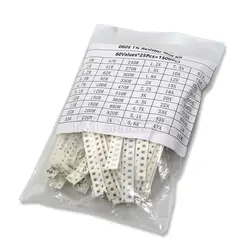 1500 Pcs SMD 0805 Resistors Assorted Set (60 Values x 25 Pcs) 0ohm - 10M Ohm 1/8 Watt 1% High Precision Film Chip Resistance Kit