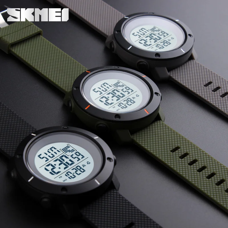SKMEI Fashion Outdoor Sports Watch Multifunction Dual Time Dsplay EL Luminous Date Waterproof Men's Relojes electrónicos 1212