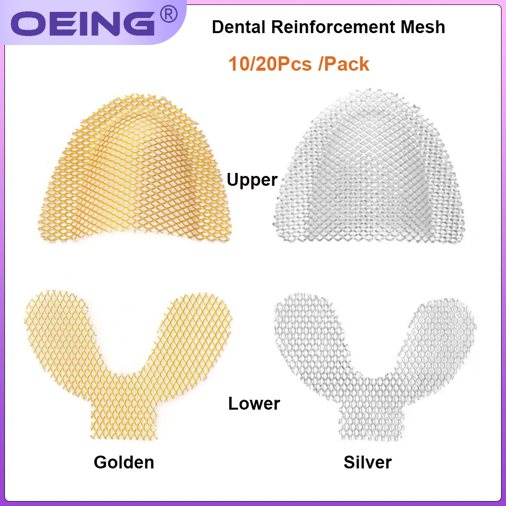 OEING 10/20Pcs/Pack Dental Reinforcement Mesh Dental Impression Metal For Acrylic Partial Upper/Lower Denture Palatal Retentio