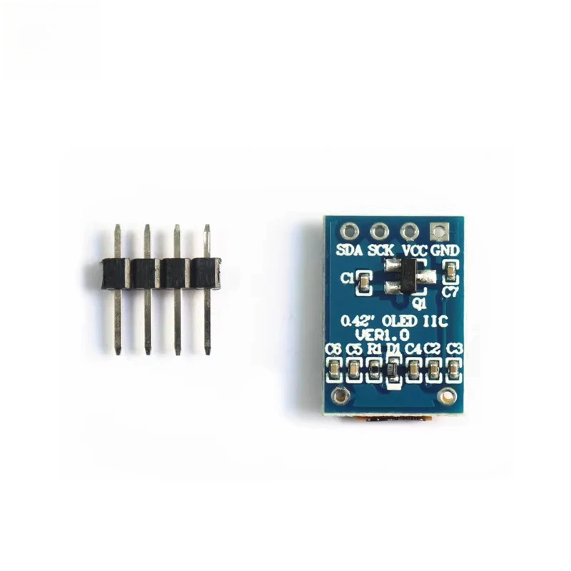 Módulo de exibição OLED de 0,42" 128x64 SSD1306 - Interface SPI/I2C de 4 pinos para projetos DIY Arduino/Raspberry Pi para sistemas integrados