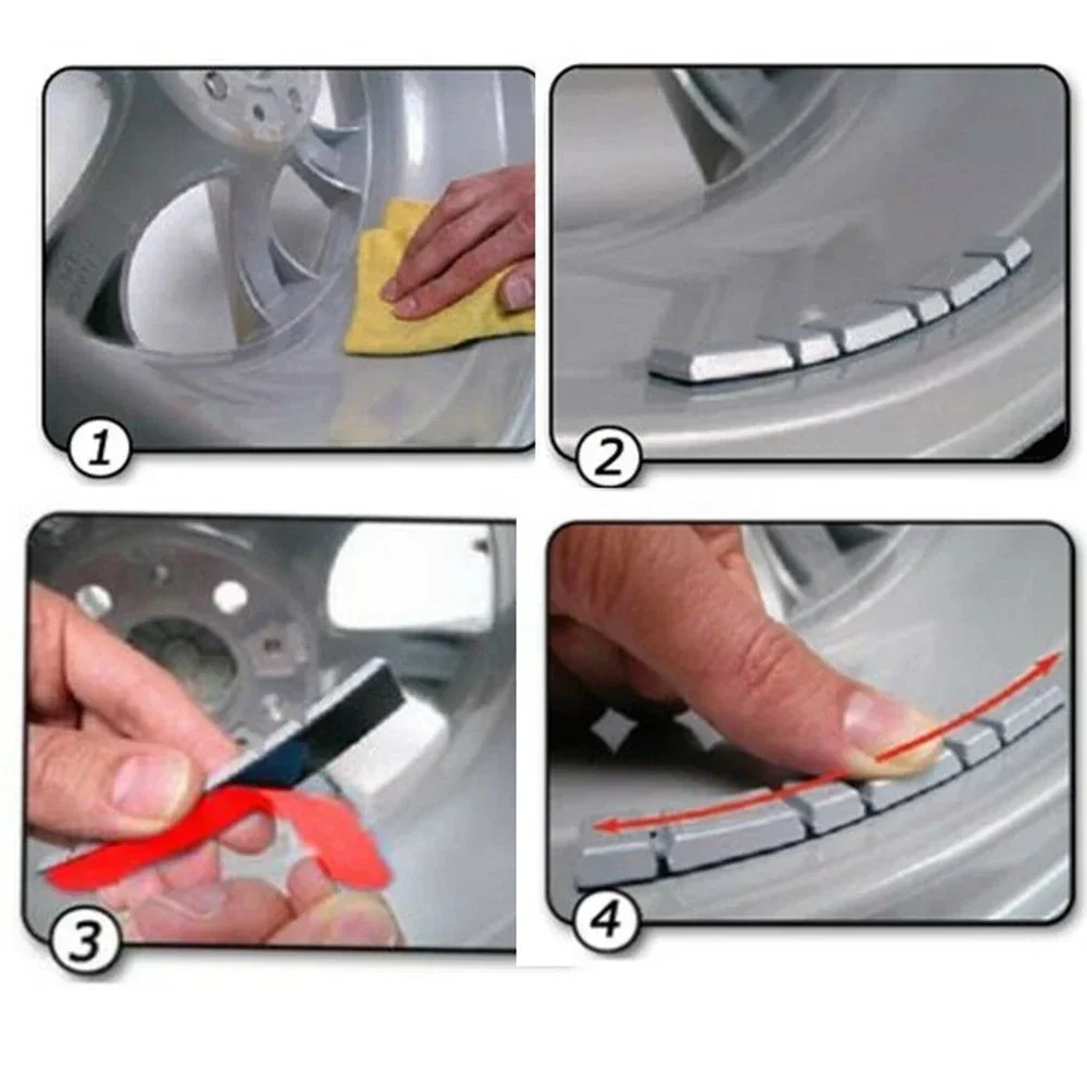 10 pçs 60g bloco de equilíbrio da roda peso ferro roda pneu balanceador para carros caminhões vanas motocicletas motores ferramenta acessórios novo