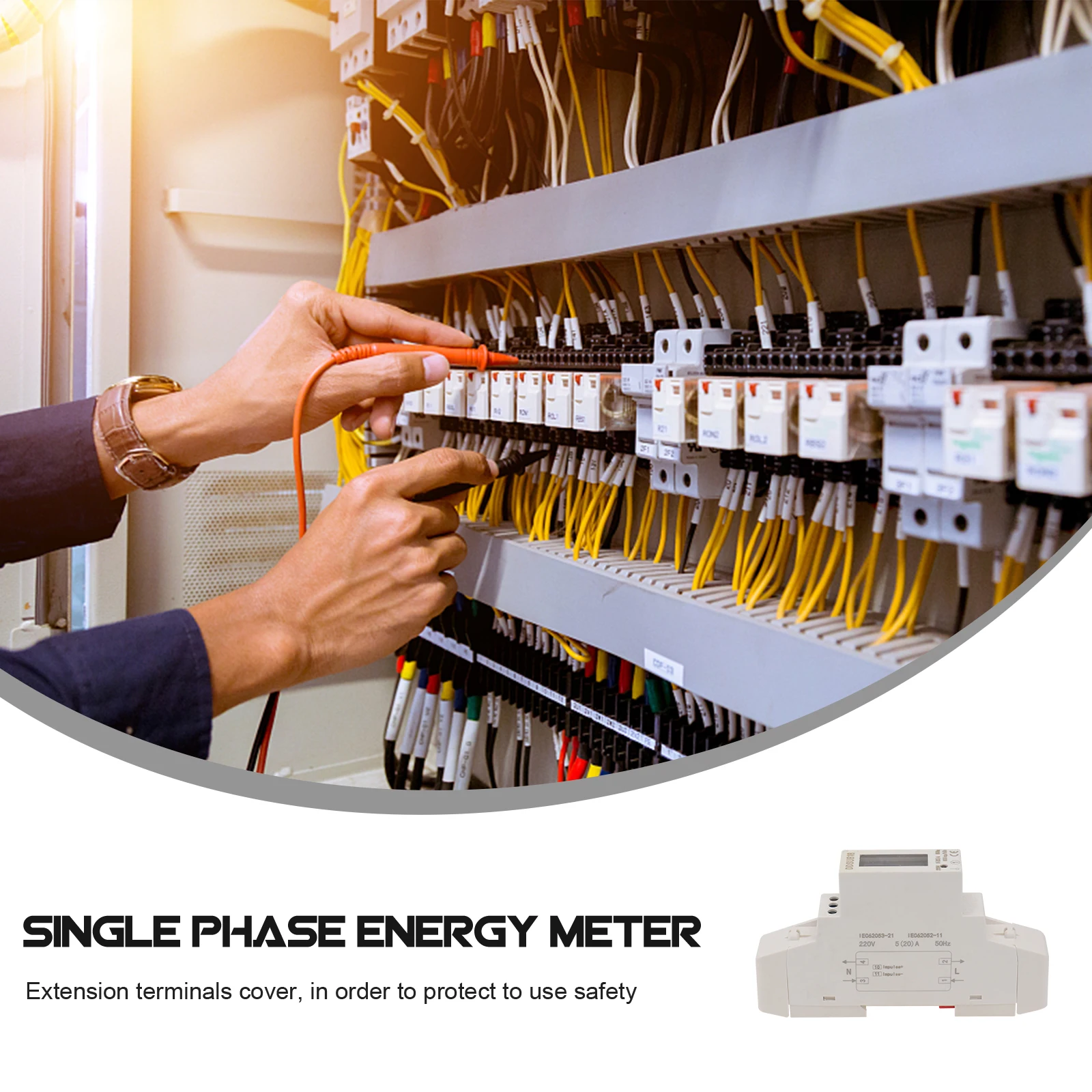 

Din Rail Single Phase Analog Energy Meter 220V 5(32)a Power Consumption Wattmeter Stable High Overload Energy Meter