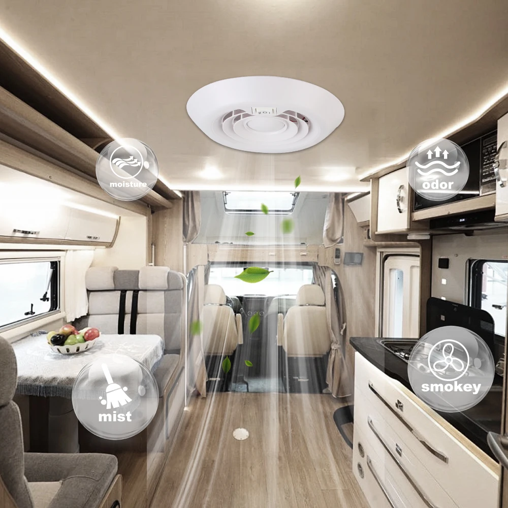 車、RV、トラック、トレーラー、キャンピングカー用アクセサリー、強風対応、キャラバン用12V静音ファン、換気排気ファン、サイドエアアウトレット