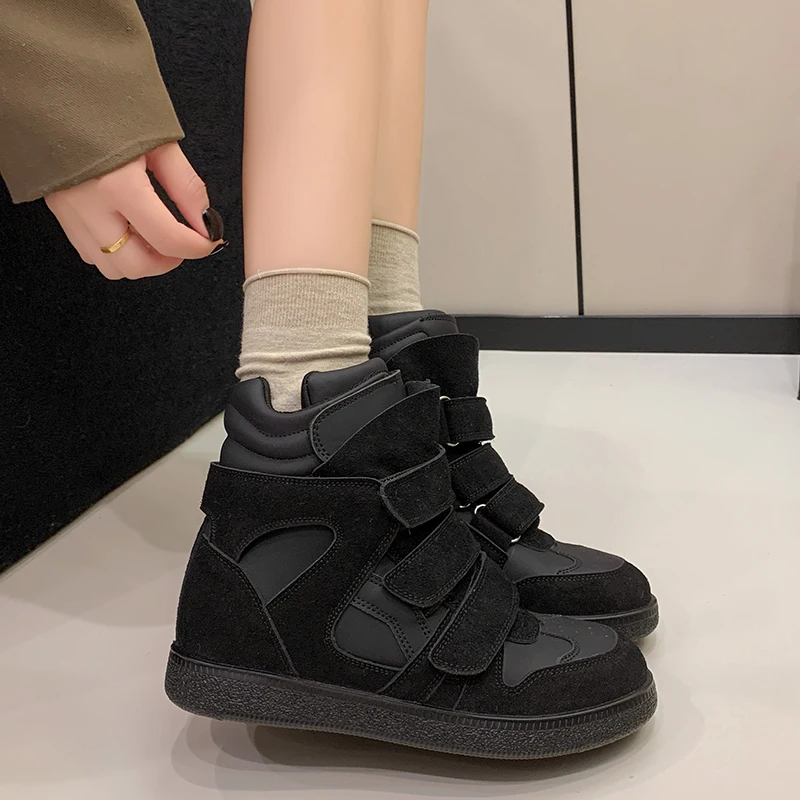 Damskie ocieplane śniegowce z polaru, grube i ciepłe, nowa kolekcja zima 2025, modne i uniwersalne, sportowe buty codzienne z bawełny.