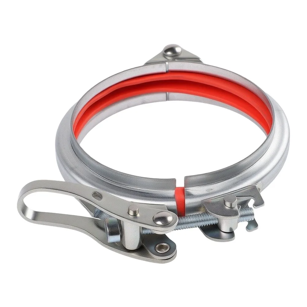 Galvanized Steel Quick-Action Pipe Clamp with Protective Rubber Coating for Long-Term Reliability in Harsh Conditions