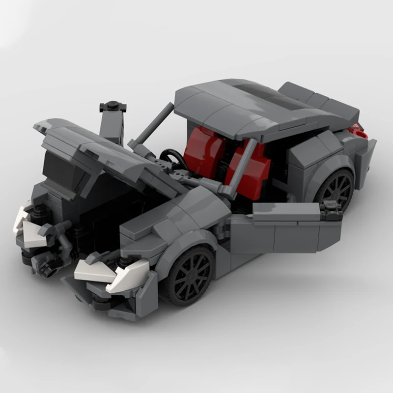 279 Parts Hot Selling MOC Grey Cool Sports Car Model Modular Building Blocks Kids Assembly Display Toys Festival Surprise Gift