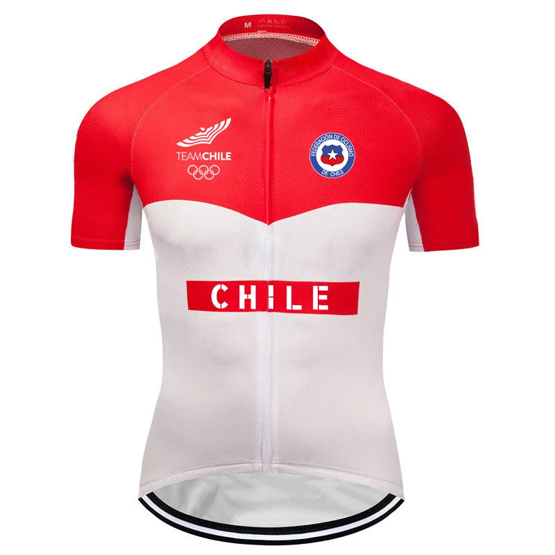 

Women Men Cycling Chile Jersey Summer Bicycle Road Racing Sports Wear MTB Bib Dry Breathable Shirt Maillot Tight Clothing