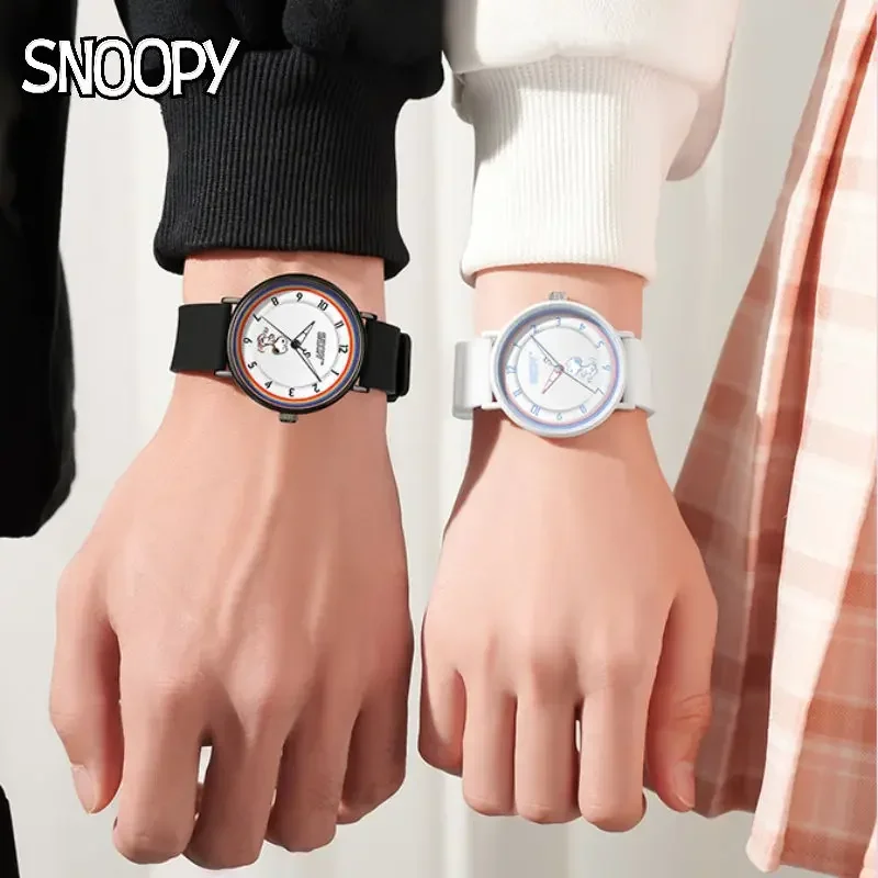 Snoopy men's and women's new fashionable casual all-match creative cartoon pattern contrasting color waterproof quartz watch