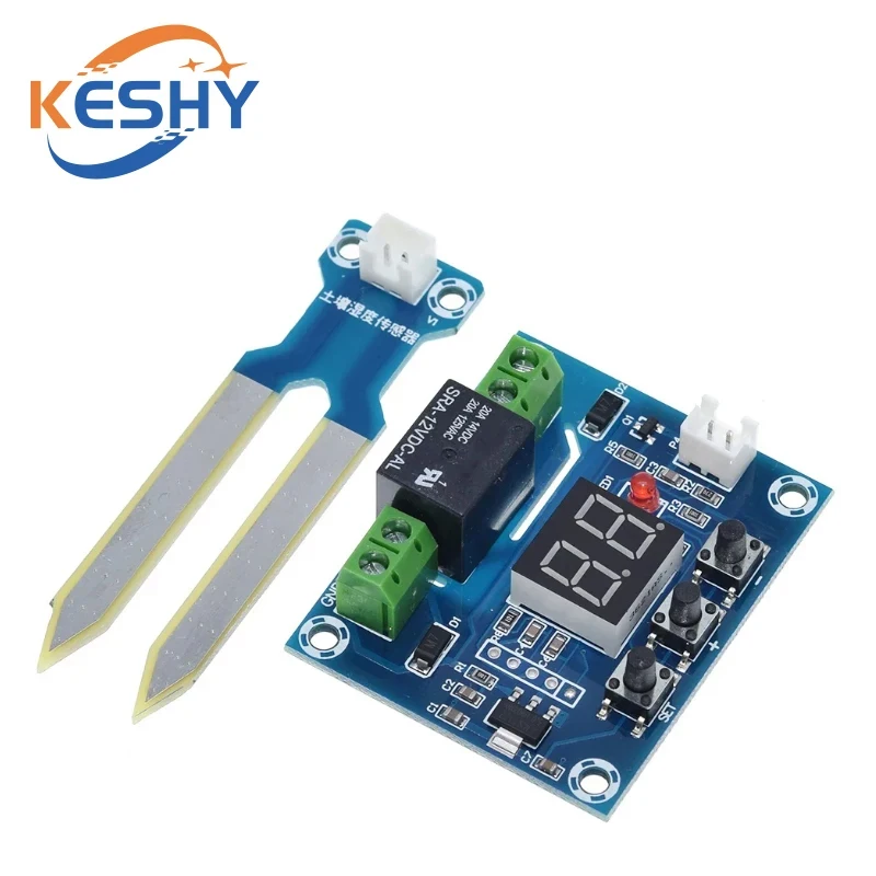 1-10PCS XH-M214 12V Soil Humidity Sensor Controller Irrigation System Automatic Watering Module Digital Display - Image 4