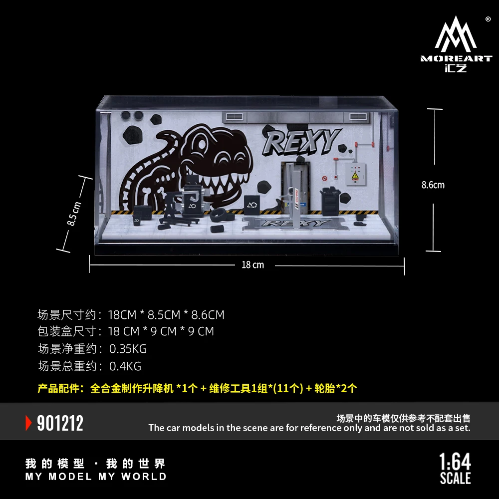 MoreArt 1:64 Garage Repair Workshop Diorama Special Custom Coating Scene Model Hobby Accessory for Car Model Collectors view 6