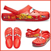 Disney Pixar Lightninged Mcqueens Cartoon Solid Waterproof Slippers Outdoor Sandals Casual Breathable Ankle-wrap EVA Shoes Gift