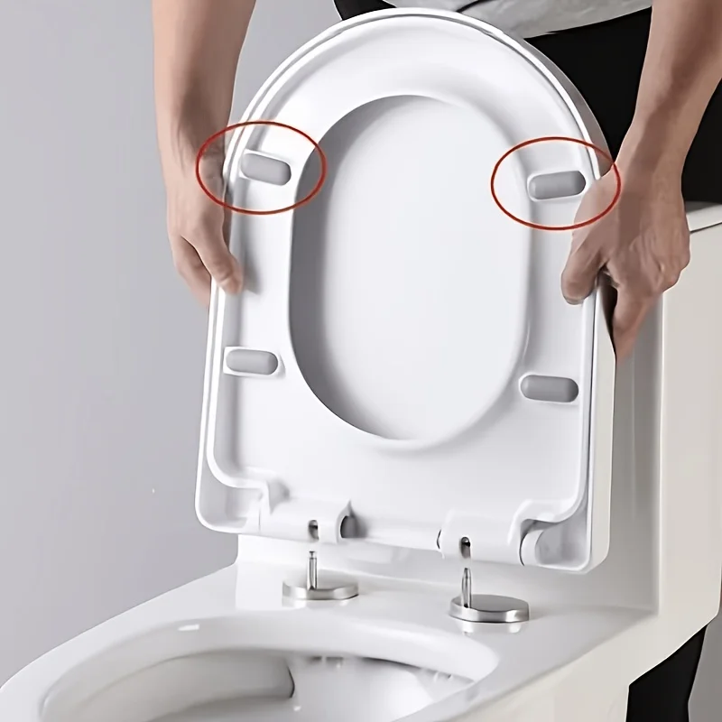 4Pcs Toilet Seat Riser Pads Bumper Cushion Shock Absorption Anti‑Slip Buffer Pads Replacement Toilet Seat Cover Accessories