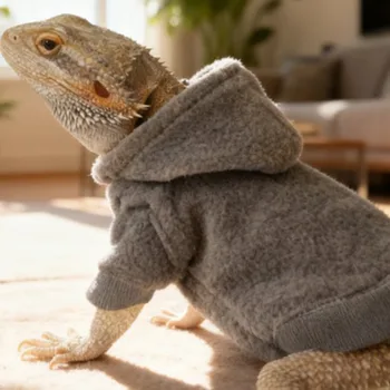 Cute Soft Reptile Hoodie for Bearded Dragons & Lizards 1