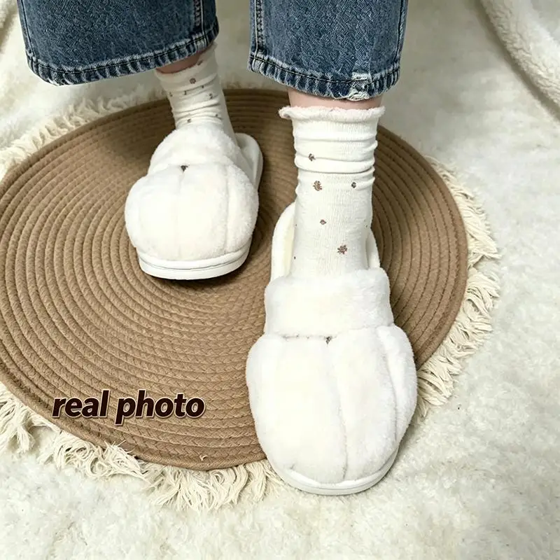Niedliche Katzenpfoten-Hausschuhe mit Flauschigem Fell für Damen, Winter 2026, Süße Warme Plüsch-Hausschuhe in Übergröße, Kawaii Fellige Schuhe, Unisex – Detail 5