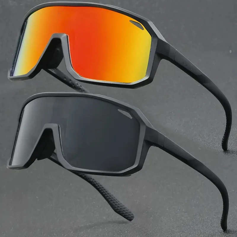 2 Pcs Set Sport Cycling Sunglasses Men Women Windproof UV400 Protection Day Night Vision Goggles for Running Hiking Outdoor