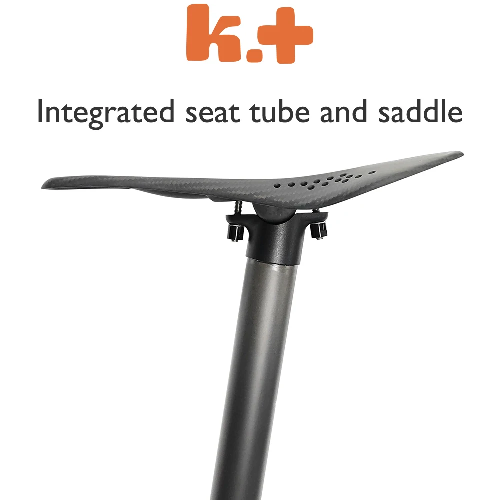 K+ Serie Integriertes Carbon-Sattelstützensystem 242/122mm Matt/3K/Glänzend Schwarz 43g Für Gravel-, Renn- und Cityräder Fahrradteile