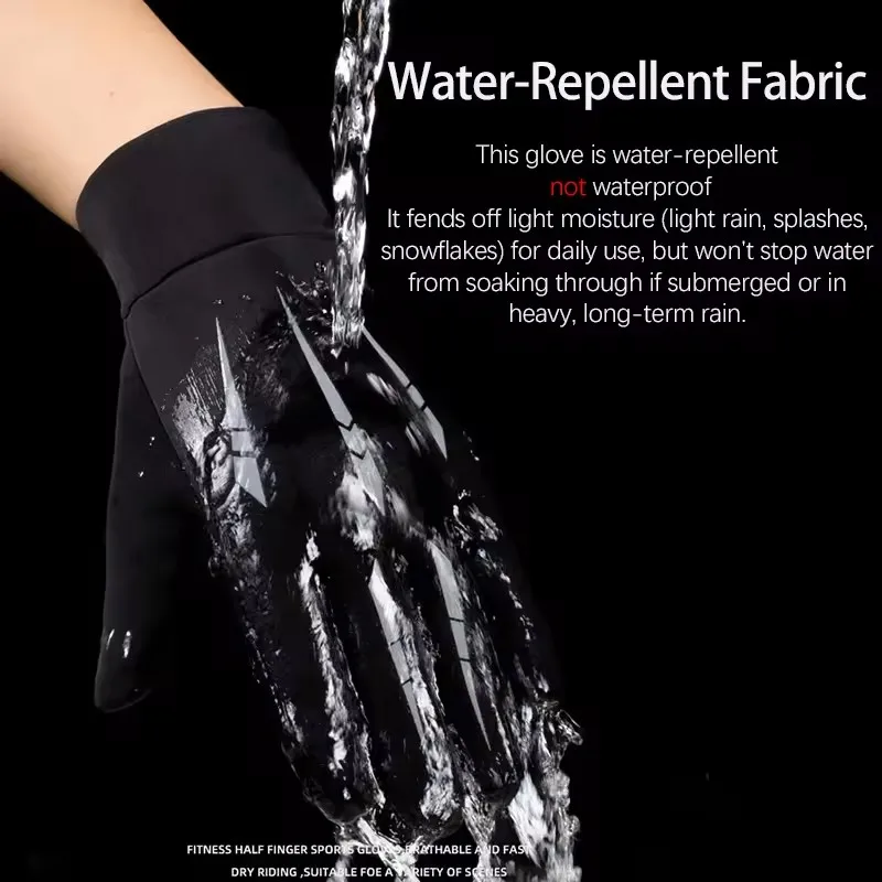 قفازات دافئة للرجال دراجة نارية الشتاء يندبروف قفازات طارد المياه الدراجات الوجبات الجاهزة شاشة تعمل باللمس الصيد عدم الانزلاق قفازات
