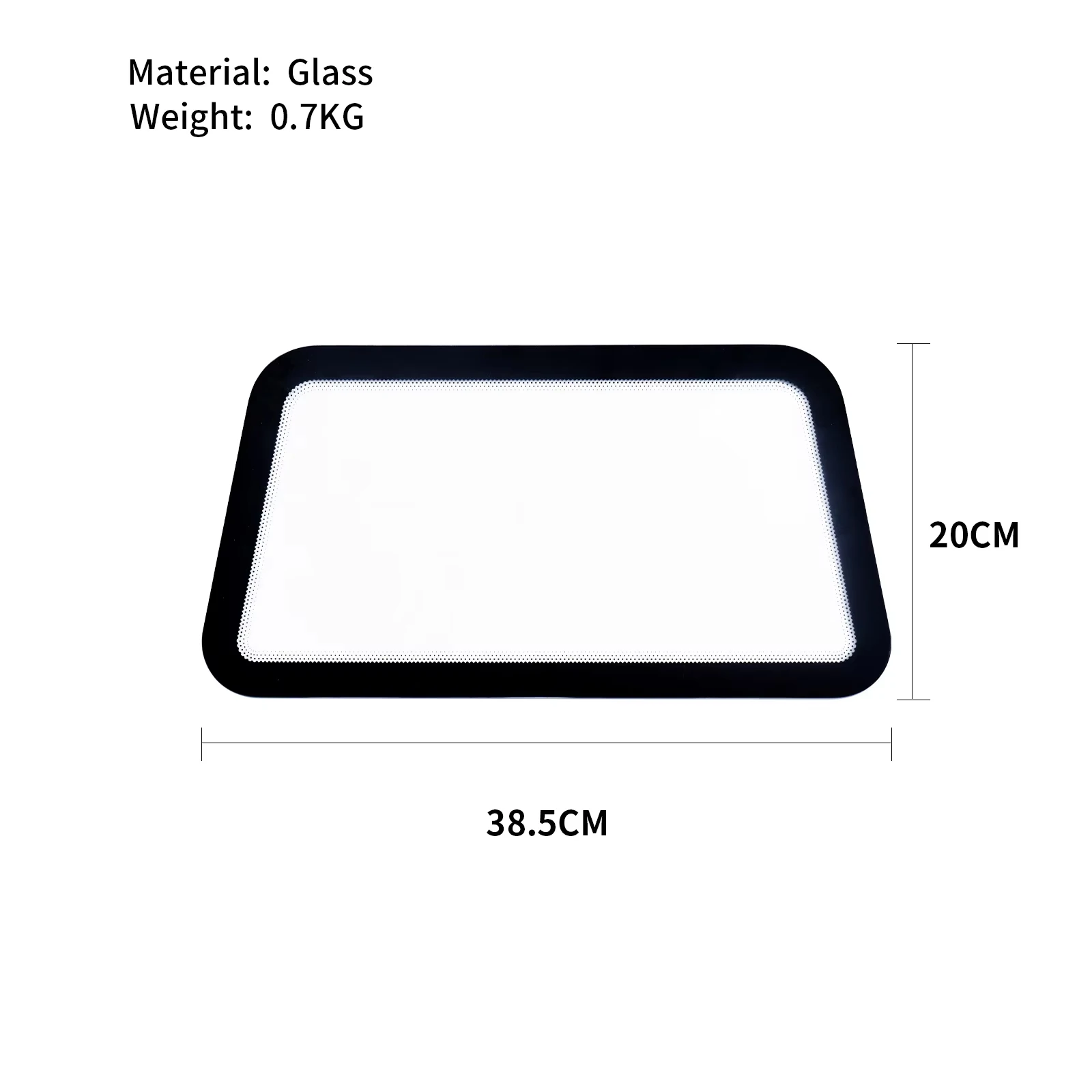 38.5x20cm Professional Tempered Glass Rear Windshield Model Car Window Tint Film Show Windscreen Model