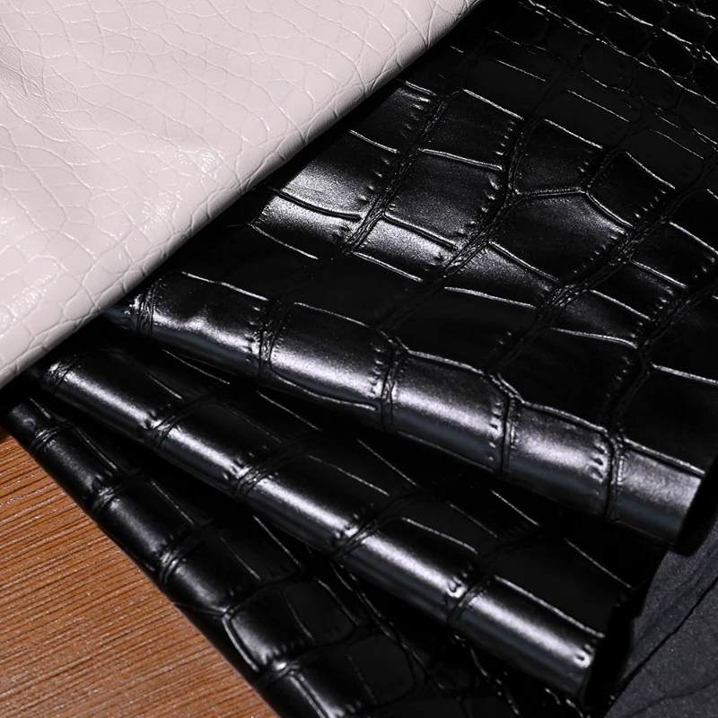 Thickened Crocodile Grain Leather Fabric Handmade DIY PU Leather Background Decoration Clothing Home Textile Cloth Sewing