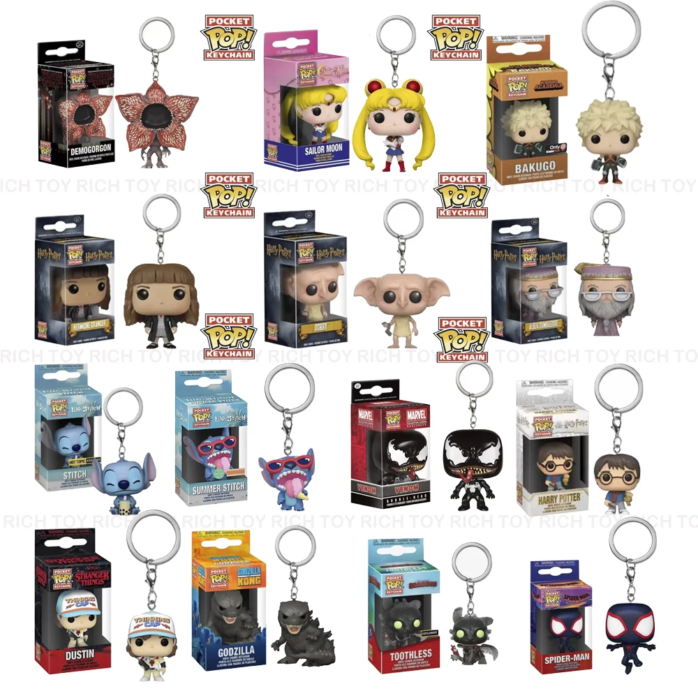 

Funko Pocket POP Stanger Things Keychain Doll Toy Stitch Figures Doll Toy Gift
