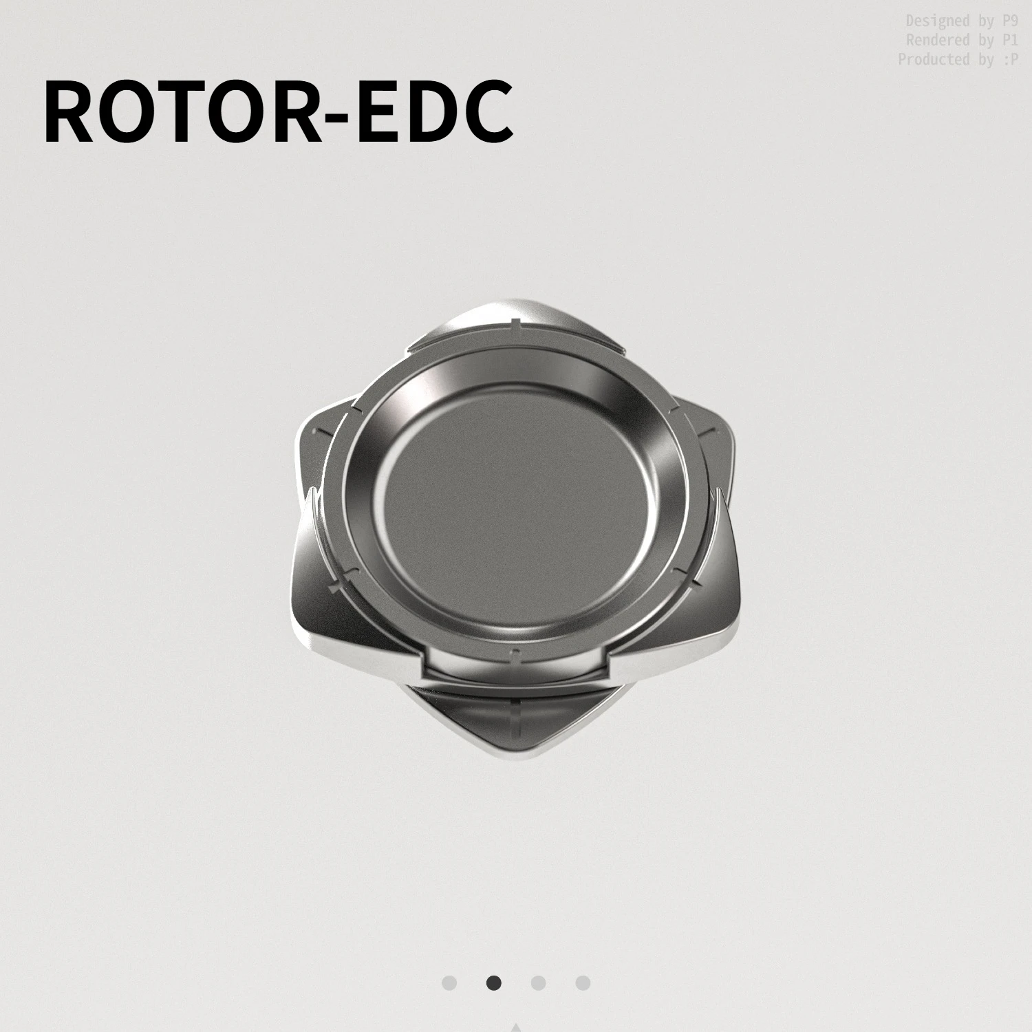 โรเตอร์-อีดีซี ใบมีดโลหะแม่เหล็ก 6 ใบ ความเร็วสูง ​ ​ ของเล่นบรรเทาความเครียดแบบไจโรสโคปปลายนิ้ว