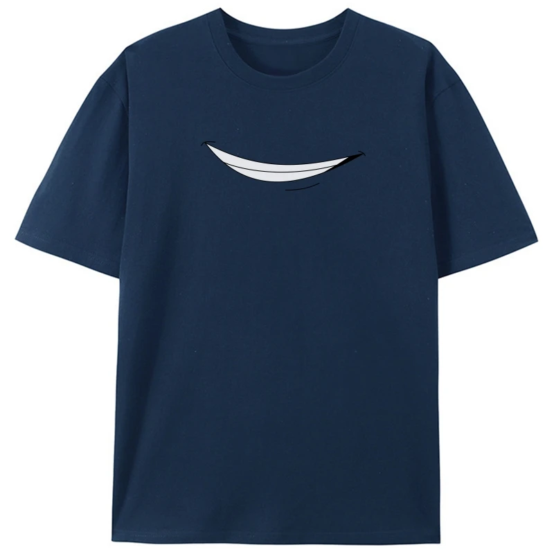 

Print Customized Smile T-Shirt Cotton Round Collar Clothes Fitness Tshirts 2020 Big Size 3xl 4xl 5xl Camisas Shirt Top Tee