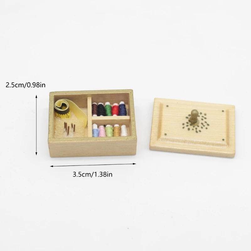 Realistic Miniature Sewing Machine Set Dollhouses Decors Retro Design for Nostalgic Collectors and Home Decoration 15UB