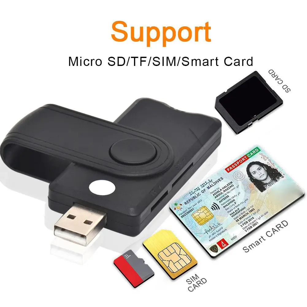 UTHAI For Windows 7 8 10 Linux OS, USB SIM Smart Card Reader T1L9