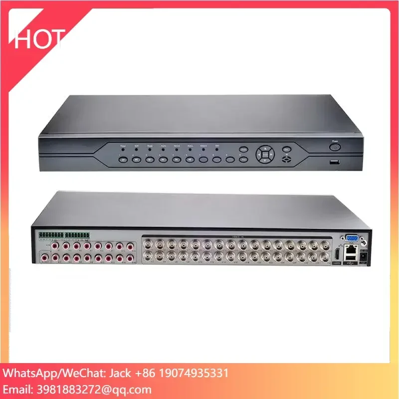 เครื่องบันทึกวิดีโอดิจิตอล XMeye 5MP 32 ช่อง 4K รองรับ H.265+  ใส่ฮาร์ดดิสก์ได้ 2 ตัว บันทึกได้ตลอด 24 ชั่วโมง สำหรับระบบกล้องวงจรปิด AHD และ IP