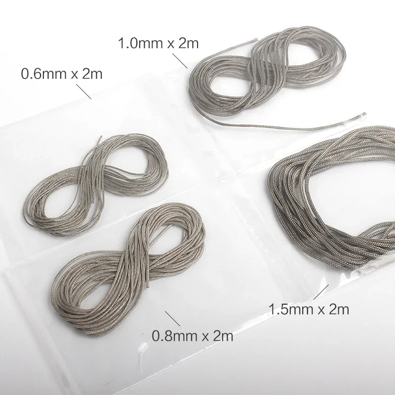 Φ0.6-1.5mm 2m Length Braided Line Assembly Model Building Parts Braid Wire for Military Model Hobby DIY Accessories TD-23201~08