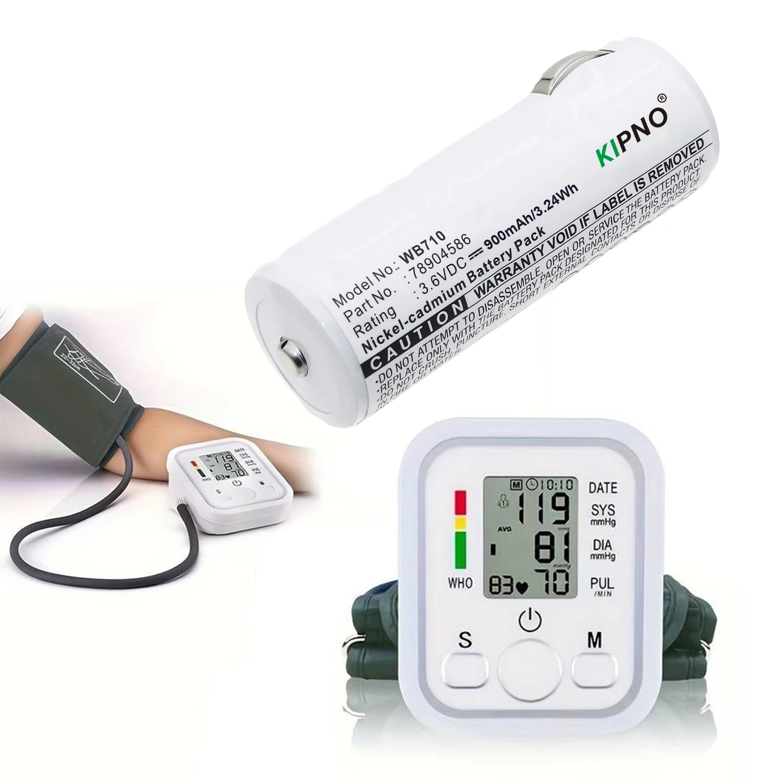 

Replacement Battery for Welch-Allyn 18200,74054,WA-72200,Otoscope 20000,(71000,72200,97210),11720,78904586,Medicalr-900mAh