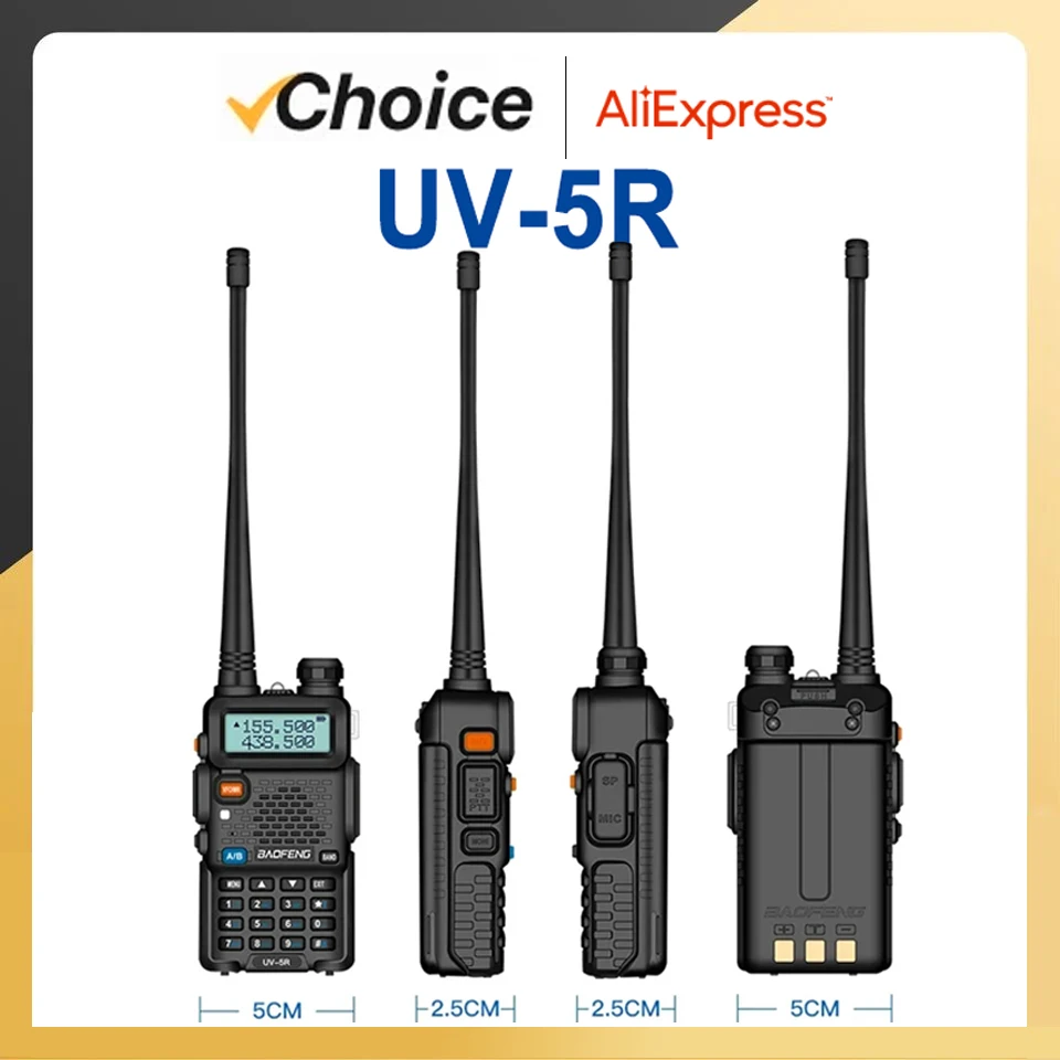 Baofeng UV-5R 8W Walkie Talkie Dual Band VHF UHF 136-174/400-520Mhz Two Way Radio 128 Channels FM Portable CB Ham Military Radio