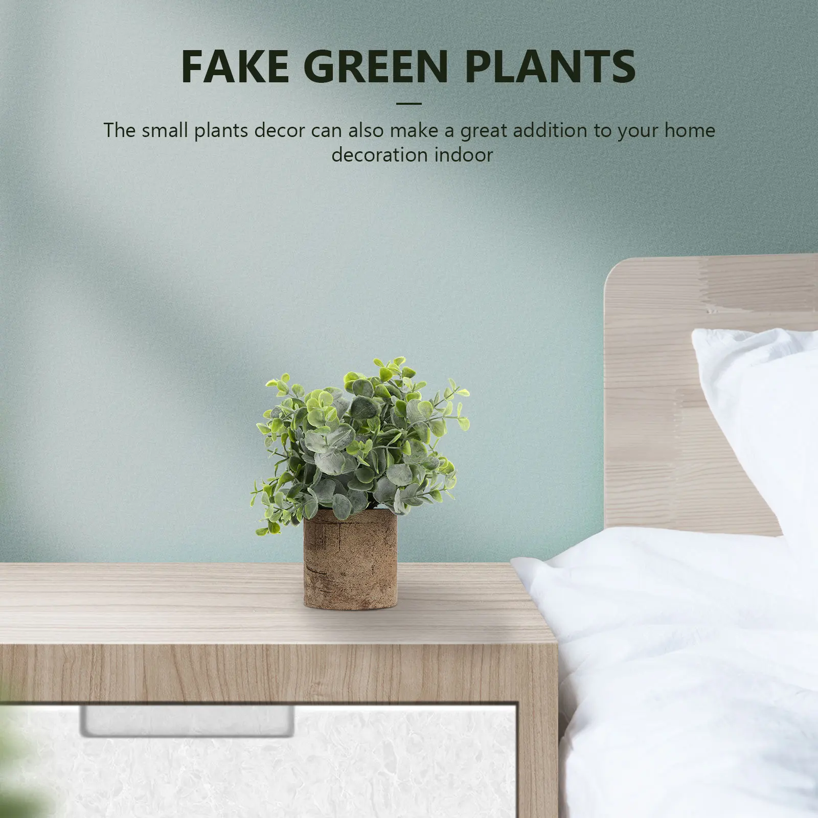 

Fake Green Plants Desktop Decor Realistic Leaves Artificial Plant No Watering Home Office Decoration Realistic Bonsai