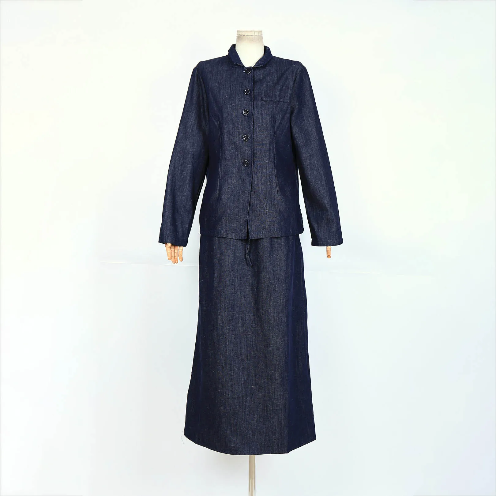 

Женский джинсовый комплект из двух предметов, новинка весны 2024, куртка на пуговицах и брючный костюм, повседневный повседневный офисный женский модный одинаковый наряд