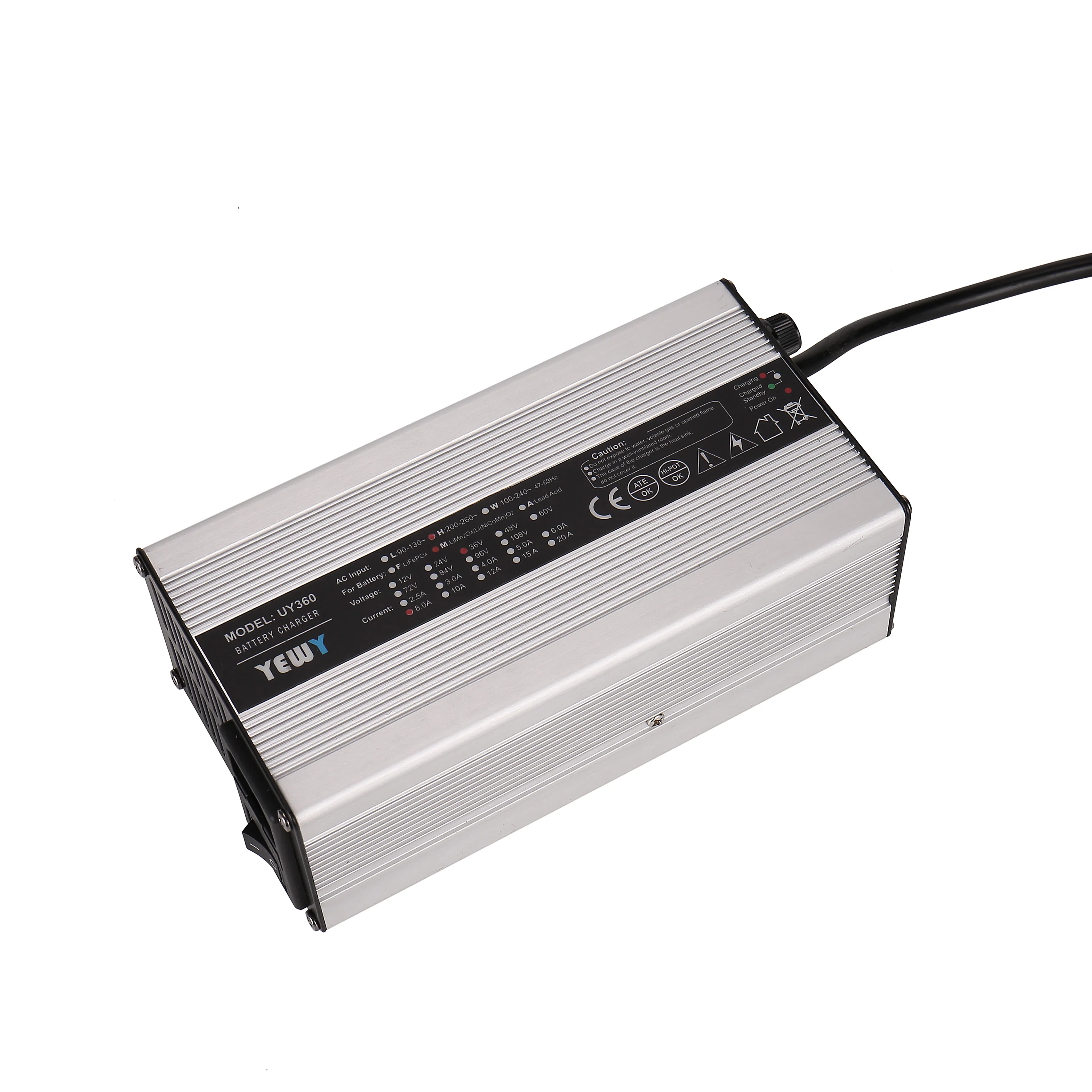 Manufacturer Customized Smart Portable Fast 12v 24v 36v 48v 72v Lithium Lifepo4 Battery Charger