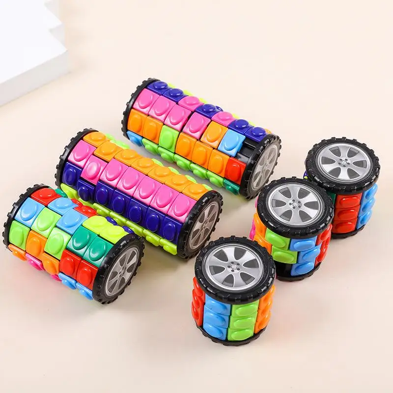 

DIY 3D кукурузный кубик-головоломка, вращающееся колесо для развития мозга с 3/5/7-слойным цилиндром для снятия стресса