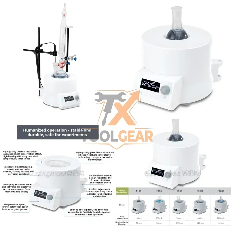 2026hotsale* WEIAI Essential Oil Chemistry Lab Fractional Purification Soxhlet Extractor Heating Mantle with