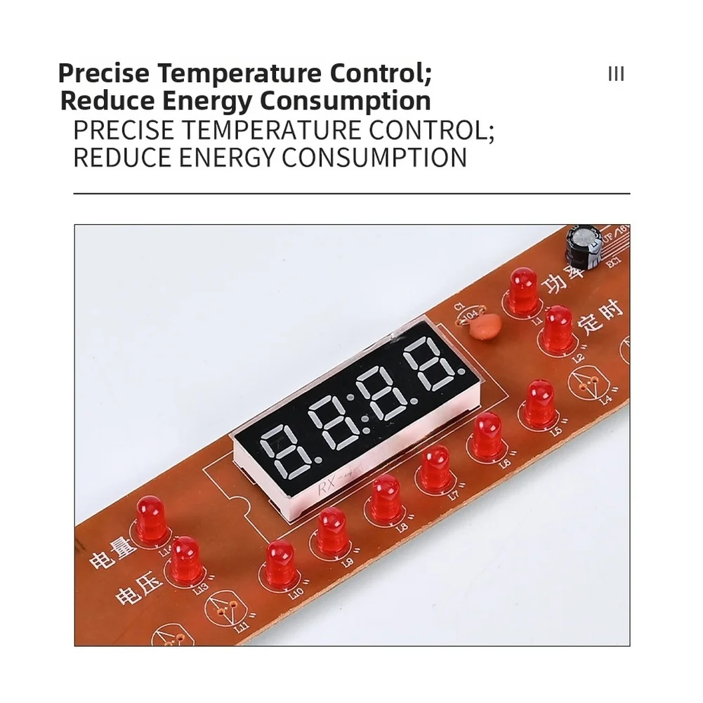 5000W Induction Cooktop Control Mainboard Featuring Dual Adjustable Knobs and Concave Architecture for Consistent Heat Delivery