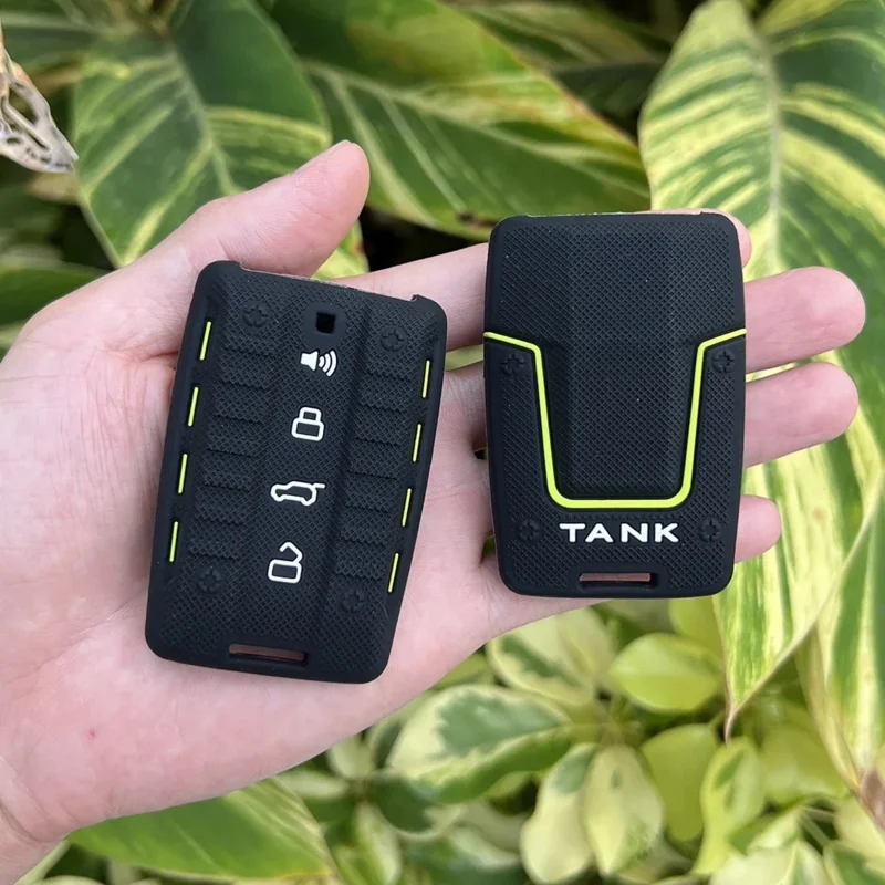 Silicone car key fob protect skin cover case set for Great Wall GWM Wei tank 300 500 tank300 tank500 remote holder accessories