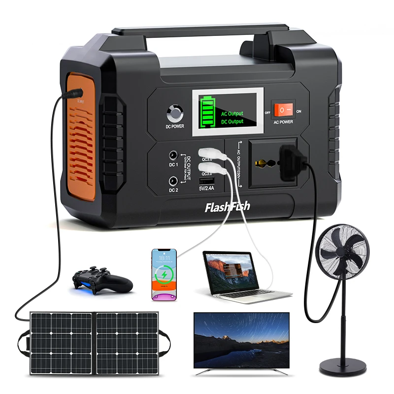 FF Flashfish Cheap Price Small 200W Lithium Energy Storage Outdoor Power Bank Station Back Up Portable Solar Generator