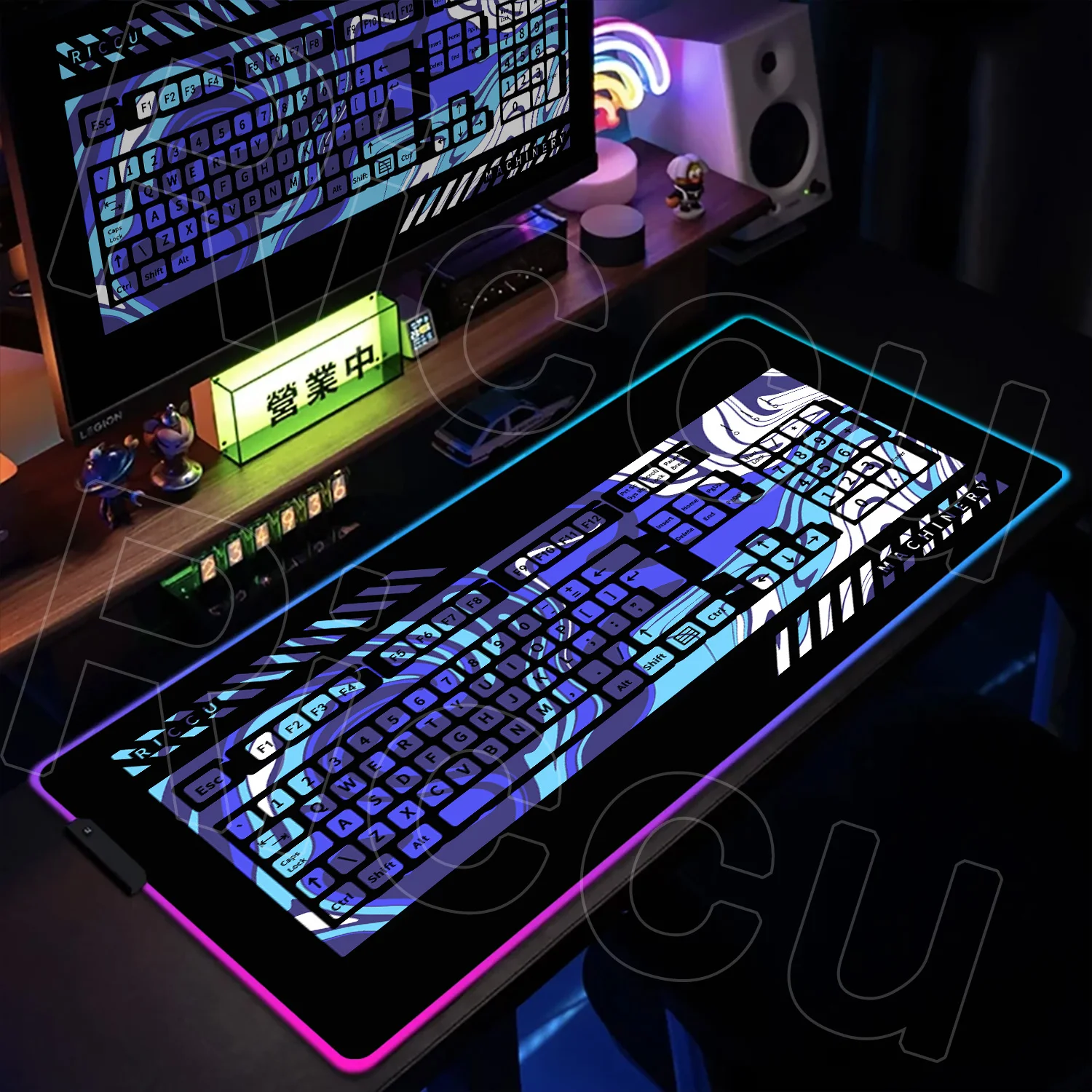 

Strata Liquid RGB Gaming Mouse Pad 800x350mm Cartoon Mechanical Keyboard Art Design Desk Mat Gaming LED Luminescence Accessories