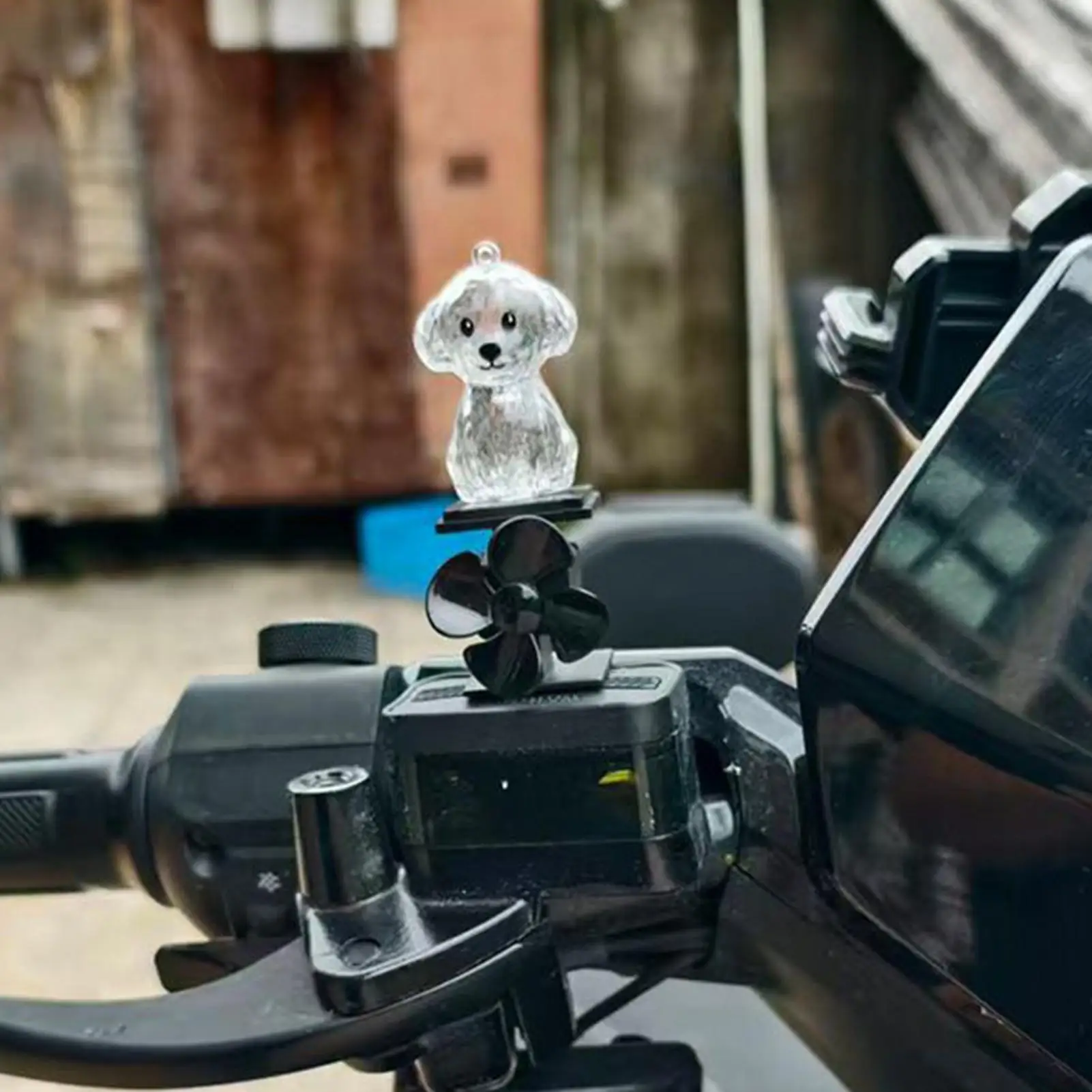 Hund Statue Motorrad Leuchten Skulptur Wind Powered Tier Figur Für Motorrad Lenker Outdoor Radfahren Nacht Reiten