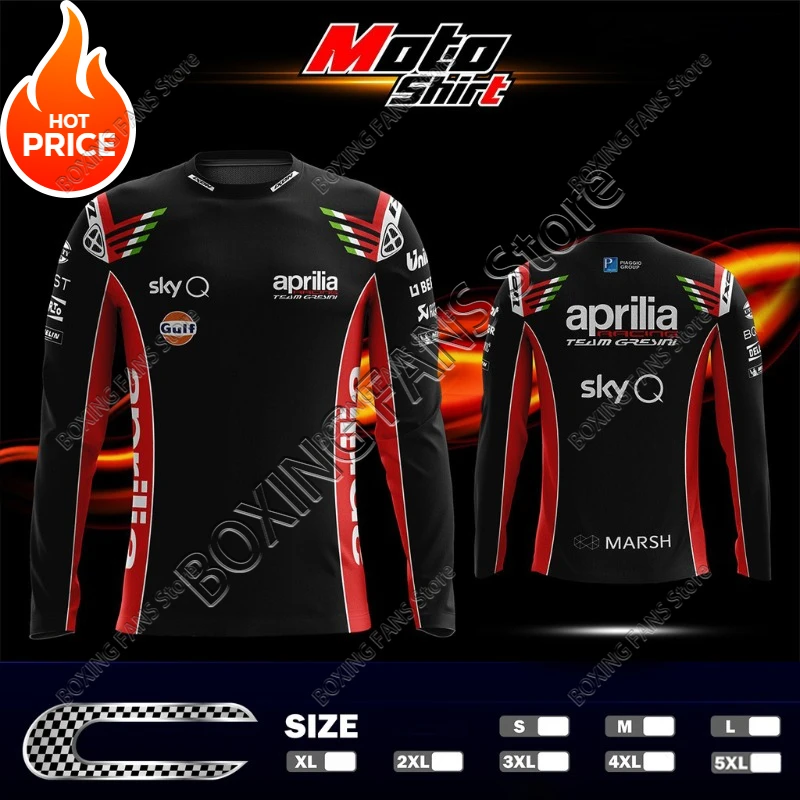 

Cool Men's Motorcycle Sports Shirt Racing Long Sleeved Printed Shirt Off-road Enthusiast T-shirt Essential for Extreme Sport