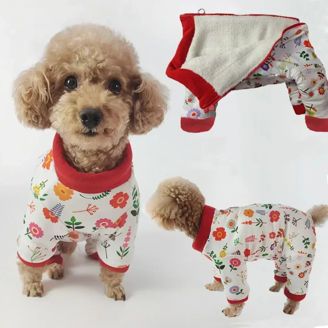 Girl Dog Clothes Jumpsuit Warm Winter Pet Apparel Boy Dog Clothing Puppy Yorkie Pomeranian Bichon Poodle Schnauzer Clothing Coat