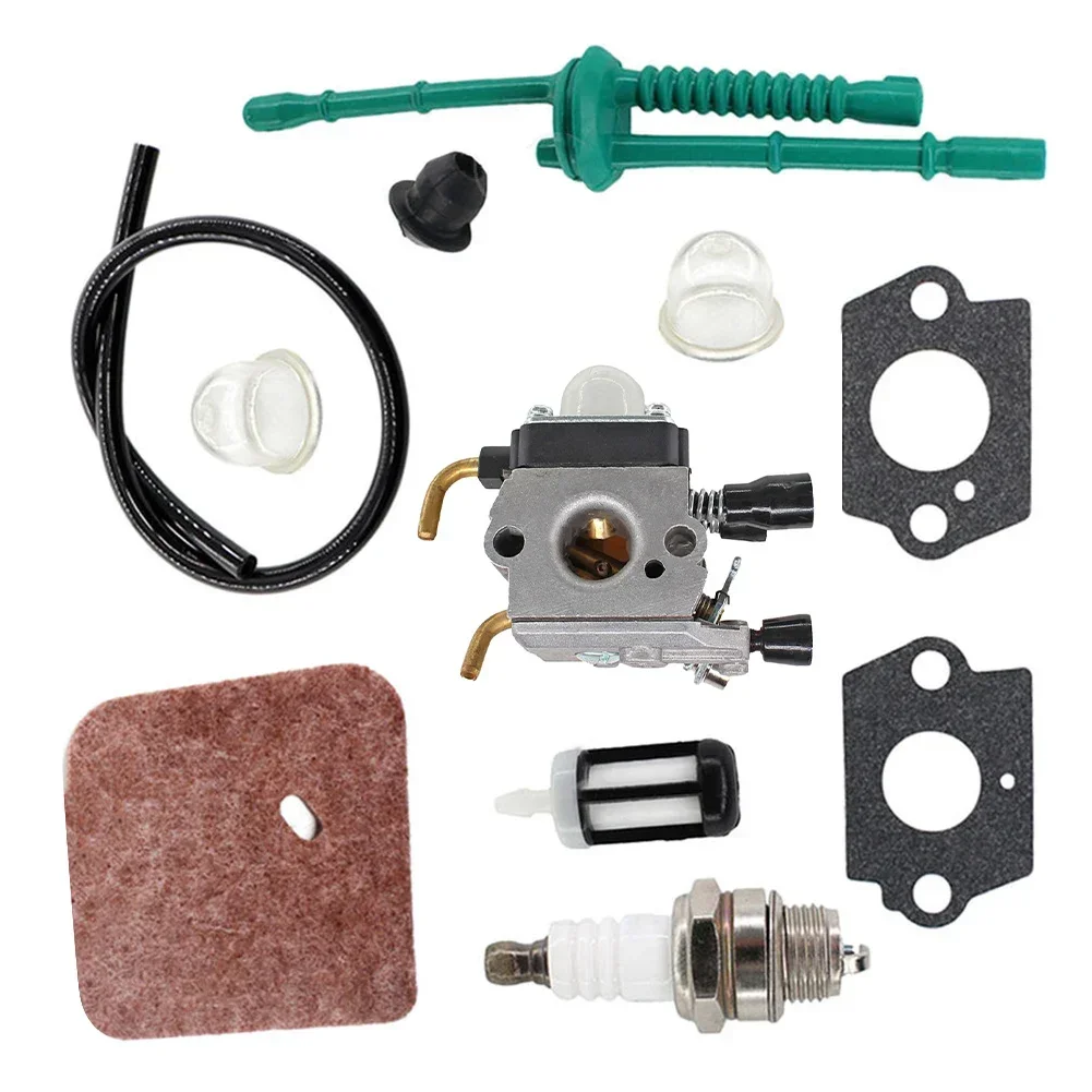 Conjunto de Carburador para Stihl Fs38 Fs45 Fs46 Fs55 Fs85 Km55 Kit de Serviço de Carburador com Junta Filtro de ar Linha de Combustível Assem 1