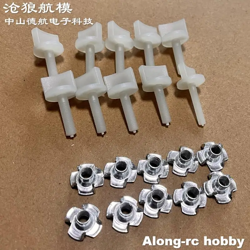 10 Stück 4 mm oder 5 mm oder 6 mm Nylon-Schrauben, Handschrauben für Modellflugzeuge, DIY RC-Flugzeug, Flugzeug, Gasflugzeug, Teil – Detail 10