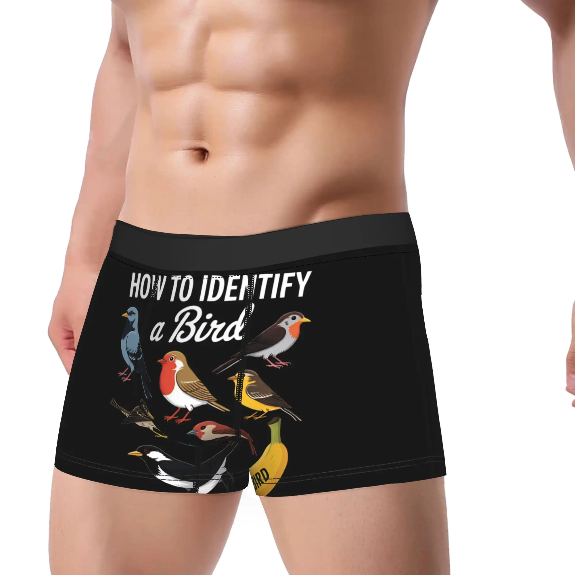 Bird Watcher How To Identify a Bird Unique Birder Underwear Man Boxer Brief Comfortable Trunk Hot Sale Print Oversize Underpants