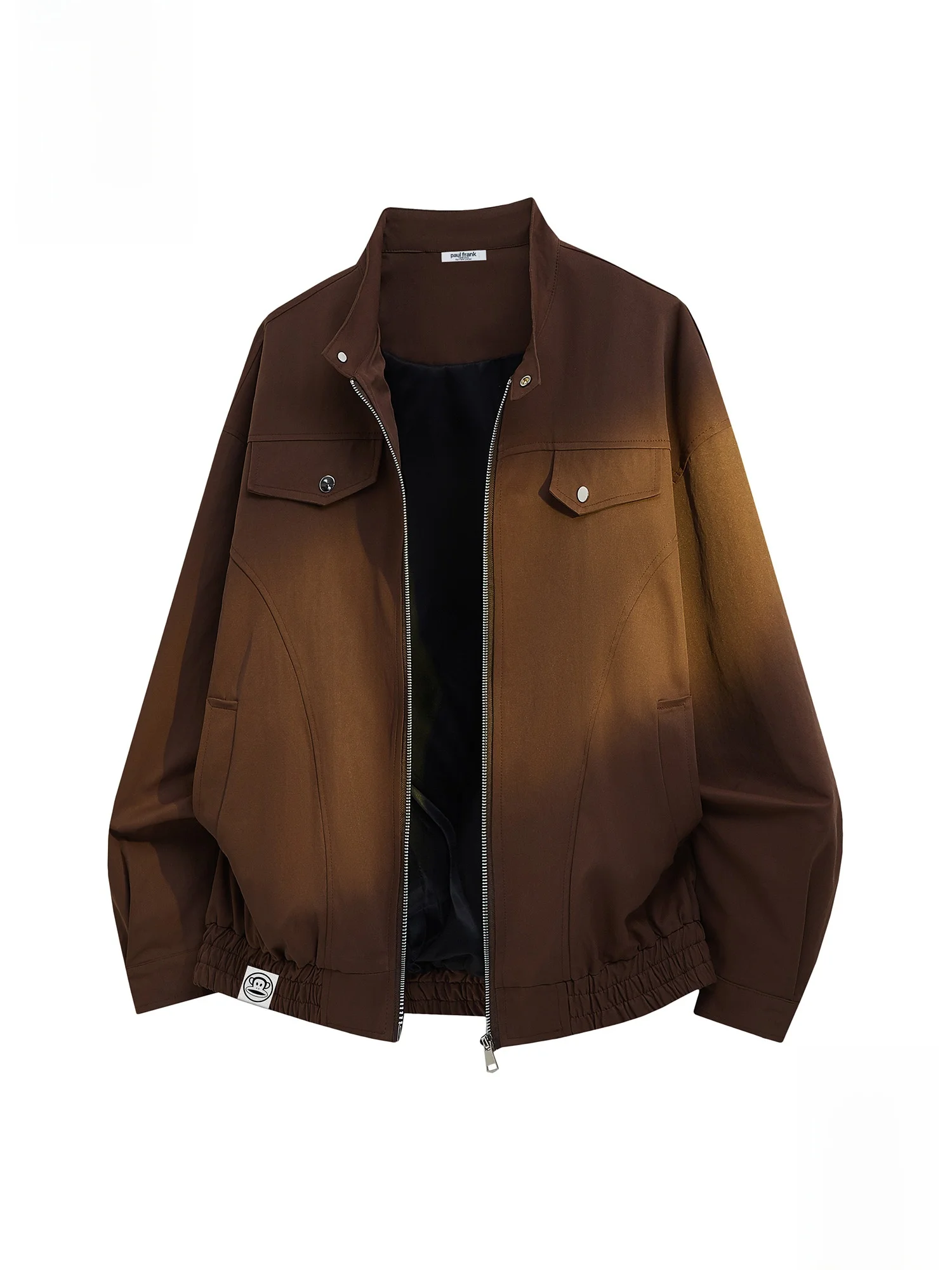 

Мужская повседневная рабочая куртка Paul Frank, новинка 2026 года, с воротником-стойкой, свободного кроя, унисекс, на молнии, из полиэфирного волокна