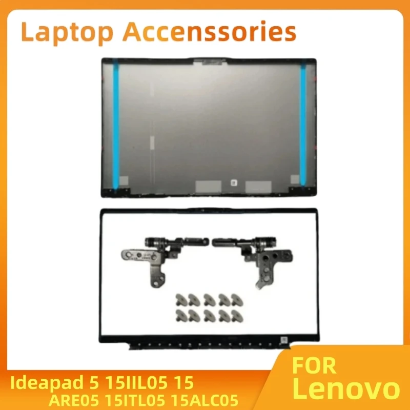 New Case For Lenovo Ideapad 5 15IIL05 15ITL05 15ARE05 15ALC05 2020 2021 LCD Back Cover Front Bezel Hinges Palmrest Bottom Case